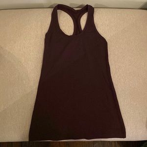 Dark purple lululemon racer back tank top